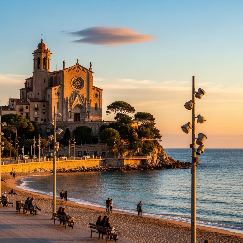 Seafront of Sitges, Spain
